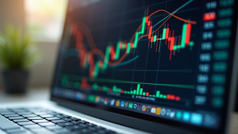 Close-up view of a computer screen showing automated trading software interface