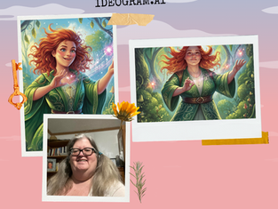 My picture changed into a redheaded wizard in a fantasy forest.