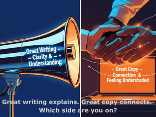Great Writing Explains. Great copy connects.