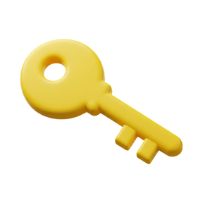 —Pngtree—3d yellow key with minimalist_20813188.png