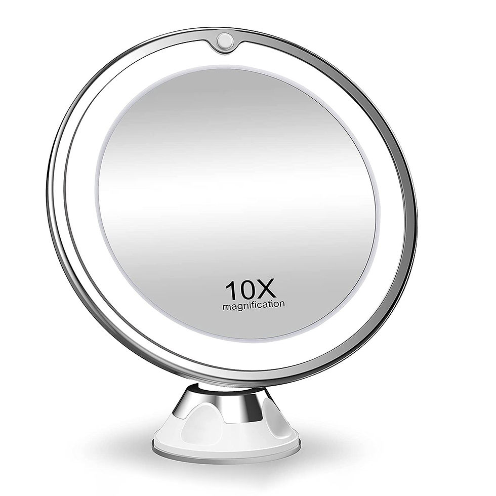 Miniatura: 10x Magnifying Makeup Mirror 3 Lights Color Modes and Dimming Battery Operated C