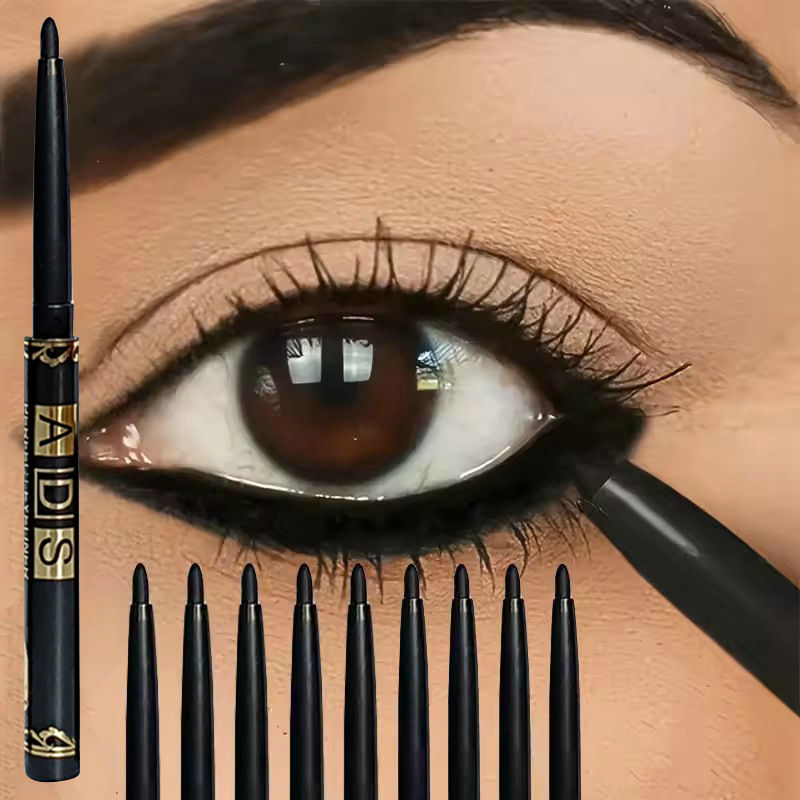 1/5/12pcs Black Brown Eyeliner Pencils Long-Lasting Waterproof Smudge-Proof Twis