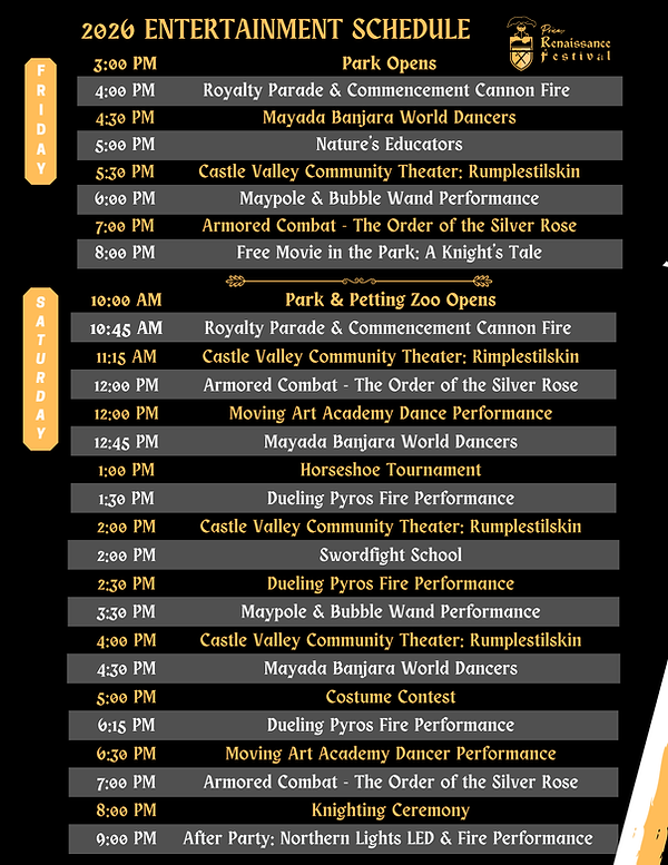 2026 Ren Fair Flyer Collection (8.5 x 11 in) - Entertainment Schedule.png