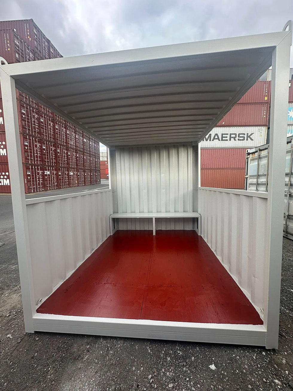 10ft Industrial Steel Container Shelter (Open-Front Design)