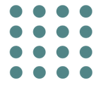 Elements Cryo Spa - Brand Mark - series of 16 sporty dots.