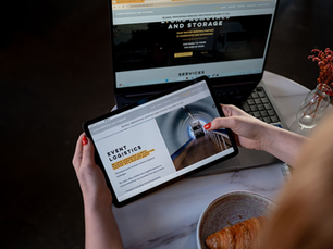 Lyons Removals and Storage flatlay website design/brand photo - Branding and Website Design by Rachael Does Design