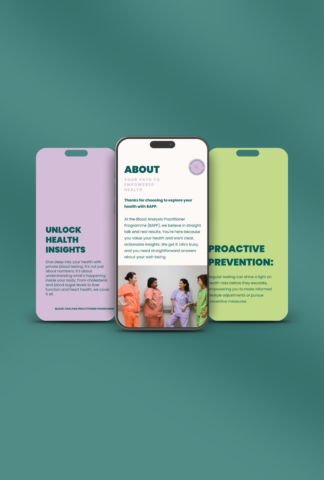 BAPP - Private Blood Analysis Practitioners Programme - Instagram story template mock ups