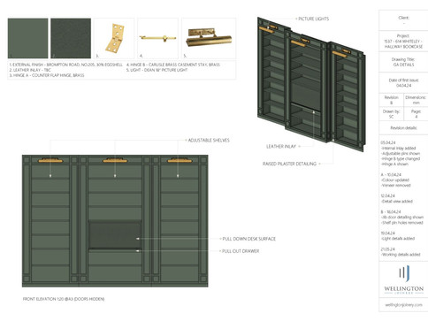 Clifford Design House - Sketch Up Model for Bespoke Hallway Project
