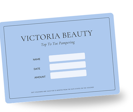 Mock up image of Victoria Beauties Gift Vouchers