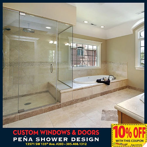 custom glass shower doors Miami