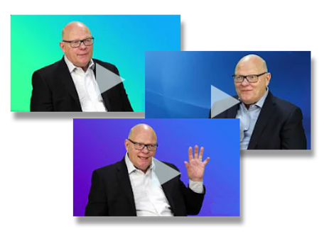 Screen shots of Sonny Moyers discussing specific points in his book, The Architecture and Psychology of the Real Estate Practice.