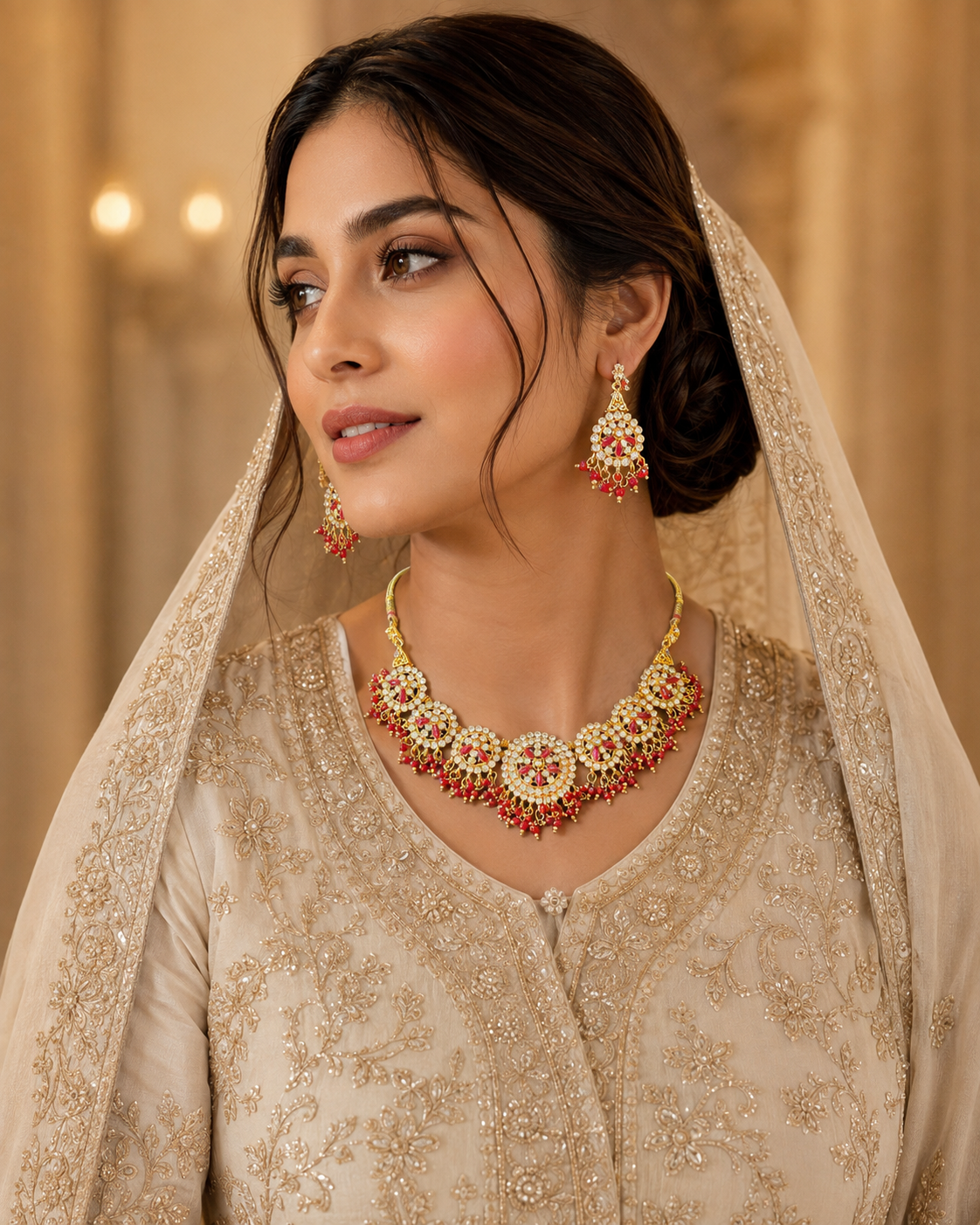 Evangeline necklace and earrings Set