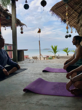 Yoga class at Rasta Baby Bar