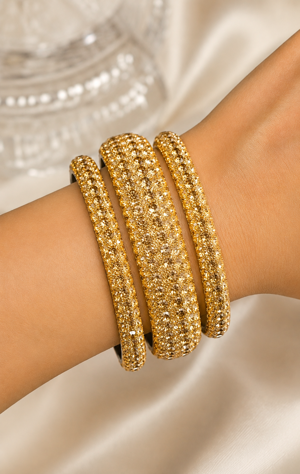 3-pcs gold bangle set