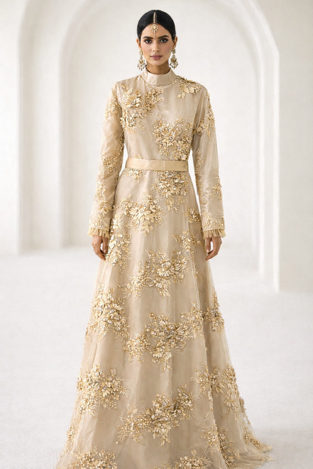 Gold Amara Lace gown