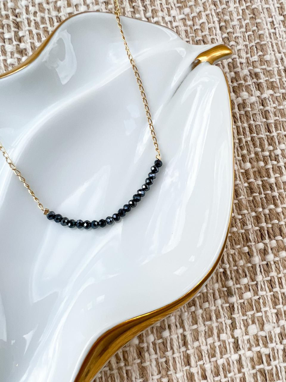 Thumbnail: 18K Gold Plated Choker w/ Stones