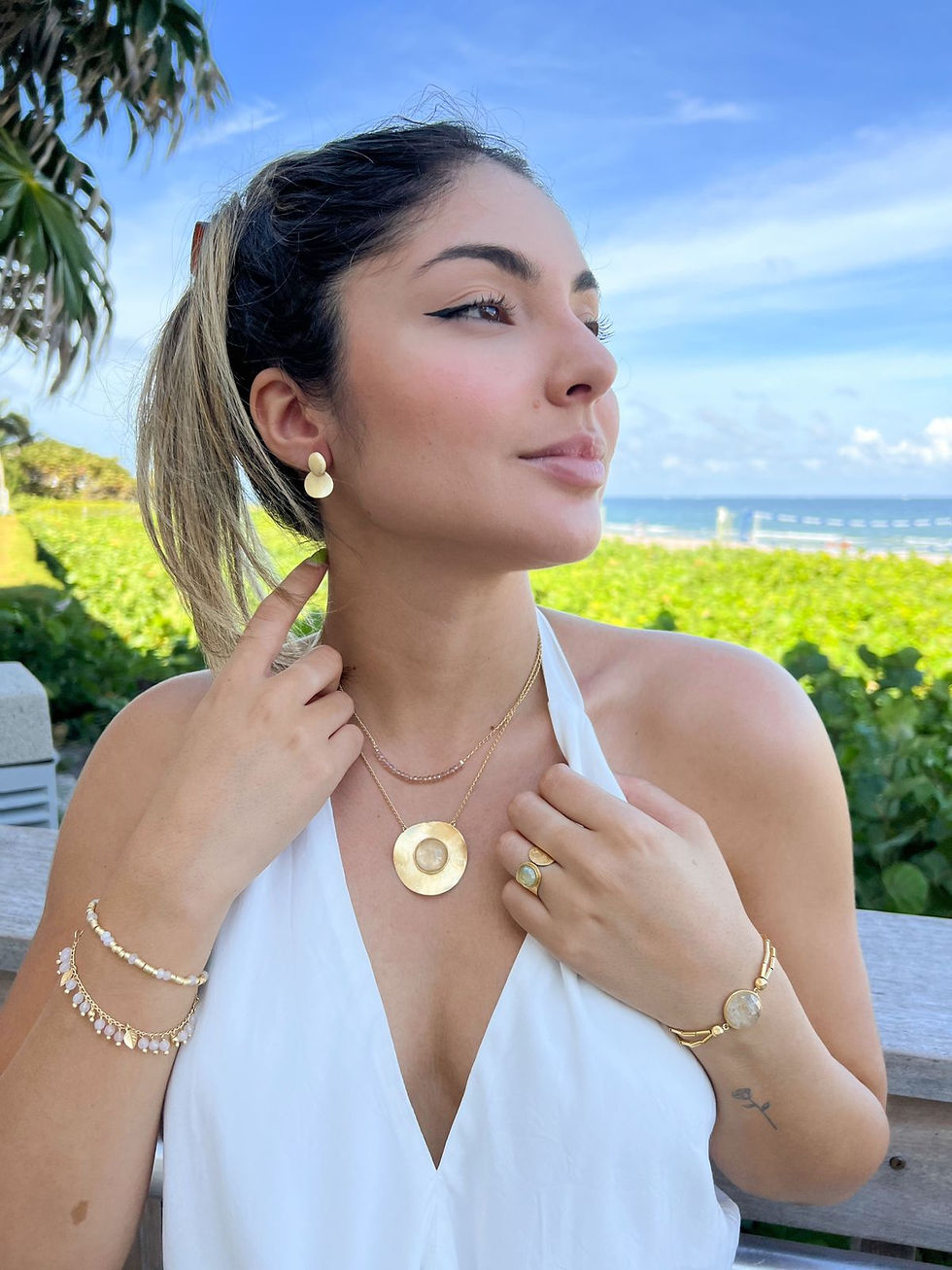 Thumbnail: 18K Gold Plated Choker w/ Stones