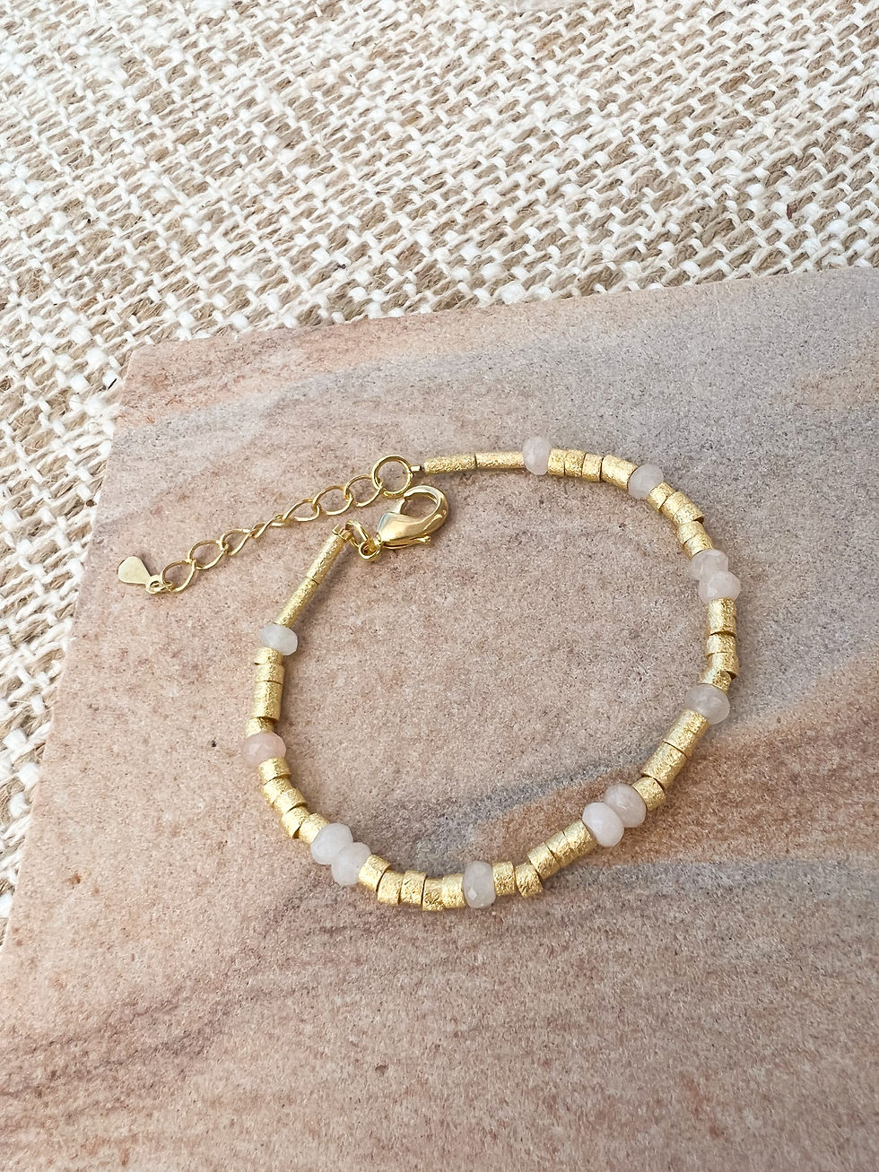 Thumbnail: 18K Gold Plated Bracelet w/ Stones