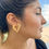Thumbnail: 18K Gold Plated Leaf Earring