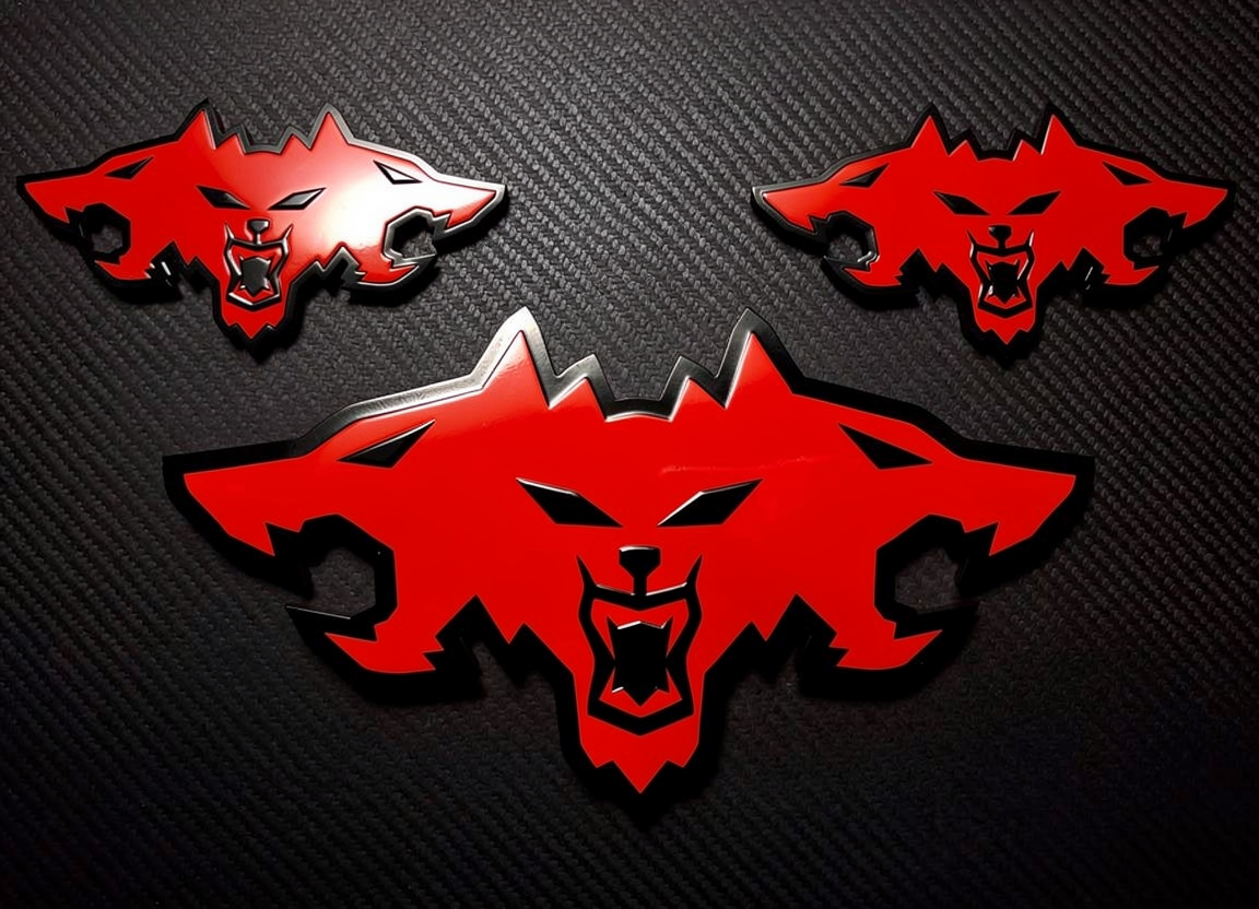 CYBERBEAST ROCKET RED BADGE SET