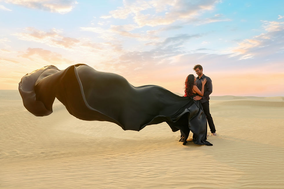 Flying Dress Photoshoot in Dubai