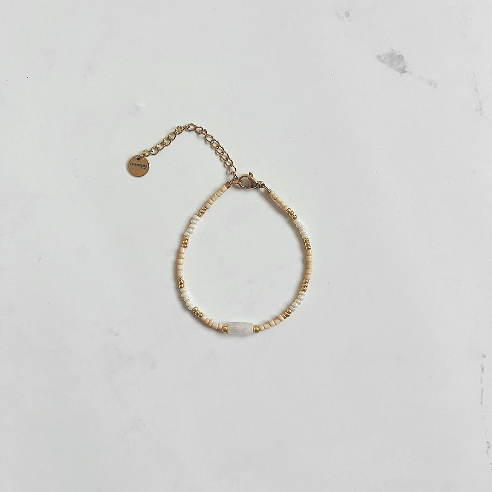 Bracelet 'ROCAILLES' Opaal (Beige)