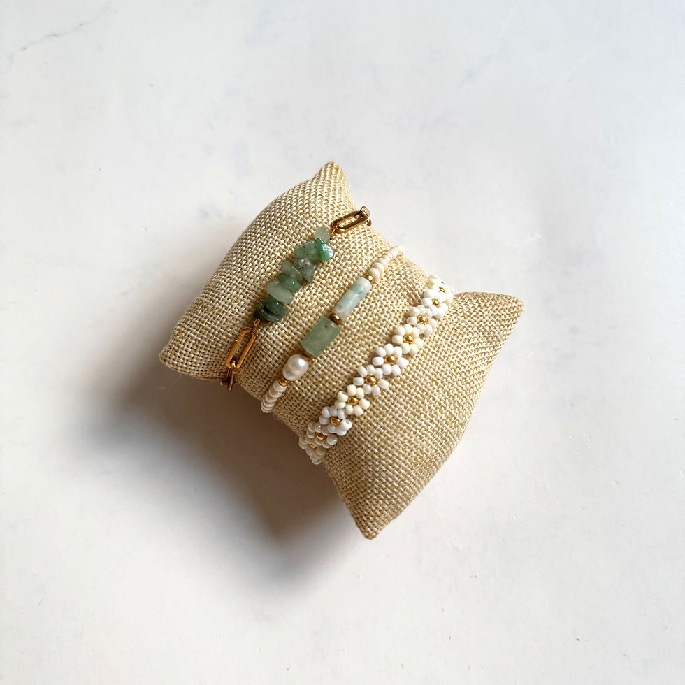 Thumbnail: Bracelet 'SPECIAL EDITION' Amazoniet x Pearl x Opaal