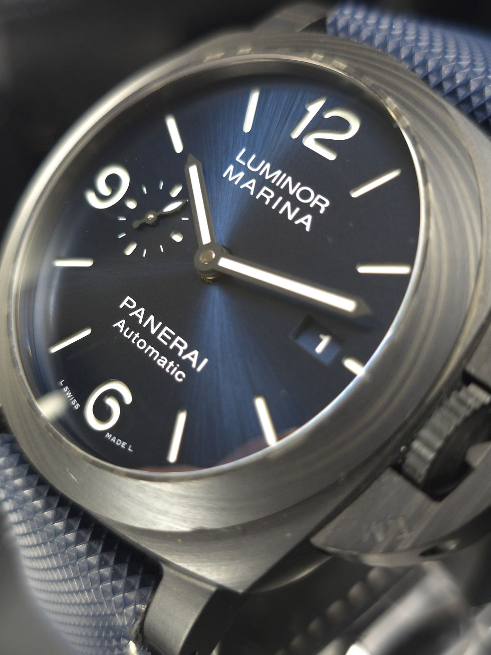 Thumbnail: SOLD - Panerai 44mm Luminor Marina Carbotech™ Blue Notte PAM01664 Blue Dial