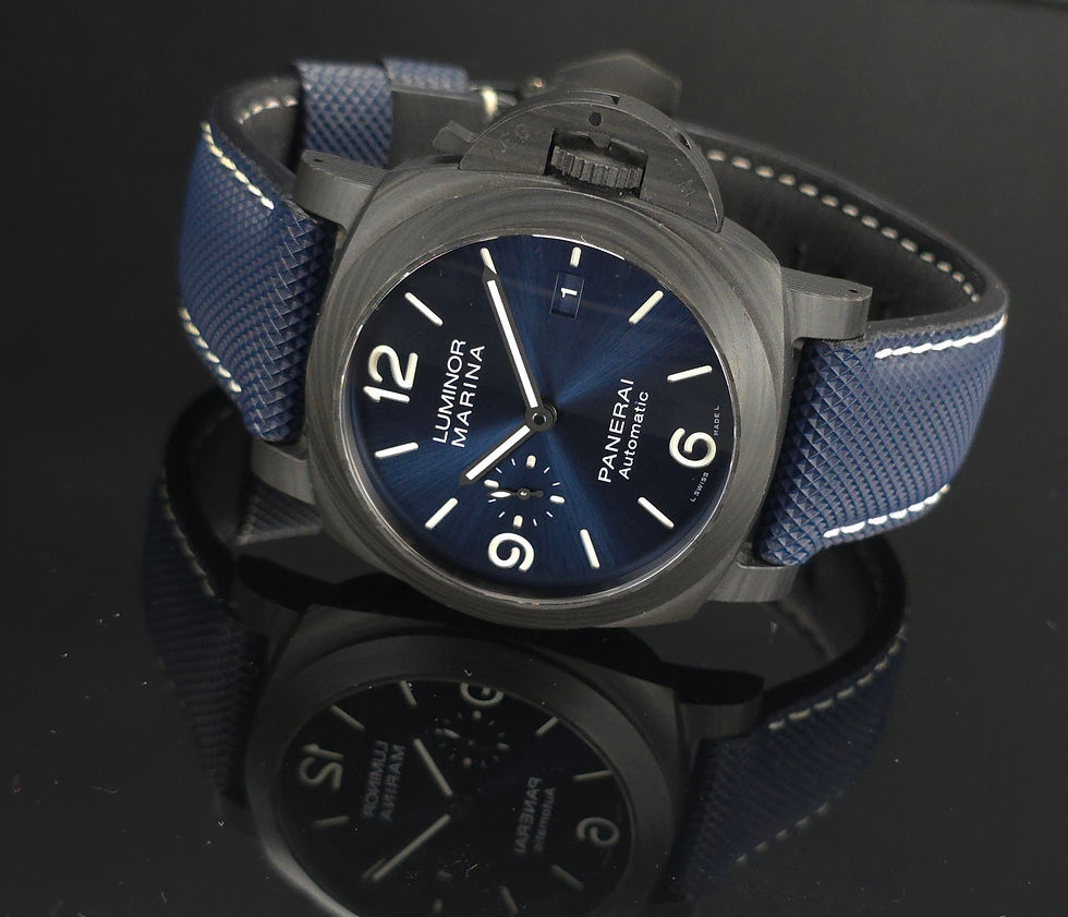 Thumbnail: SOLD - Panerai 44mm Luminor Marina Carbotech™ Blue Notte PAM01664 Blue Dial