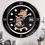 Thumbnail: 14-Inch "Carp Tattooed Cat" Wall Clock – Japanese Art Dial – Black Bezel – Fits