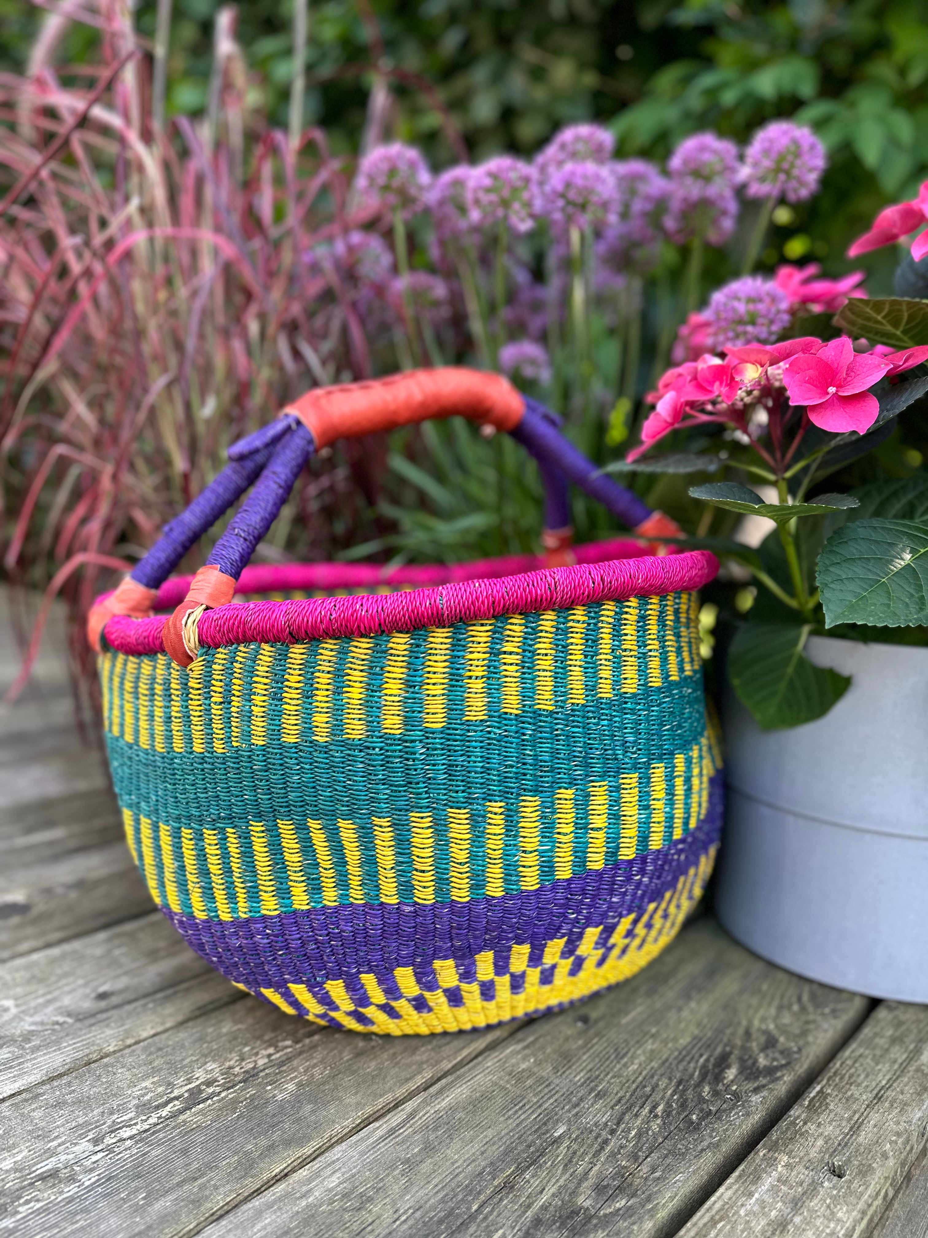 Big Round Bolga Einkaufskorb