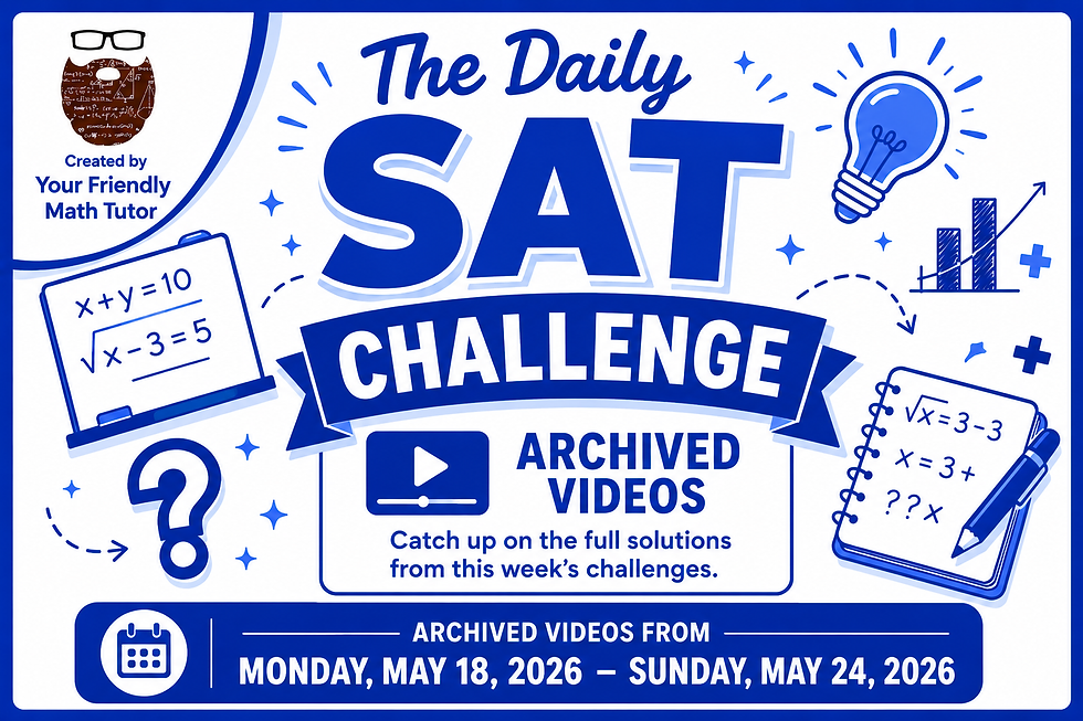 Monday May 18,2026 - Sunday May 24, 2026