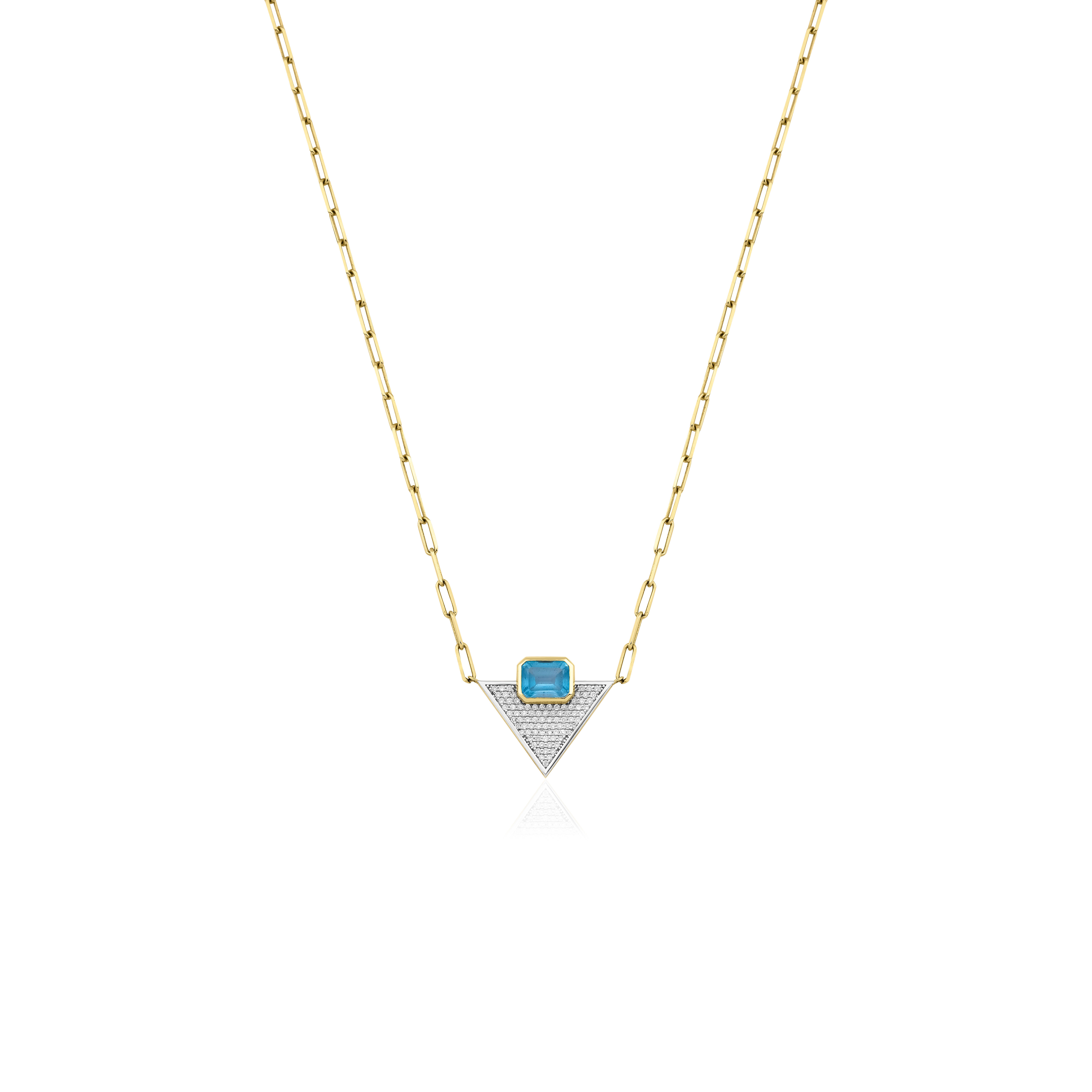 Aoi Diamond & Blue Topaz Necklace