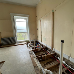 Beginning bathroom demolition