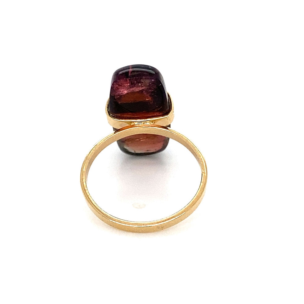 Thumbnail: Handmade 14K Gold Tourmaline Ring 