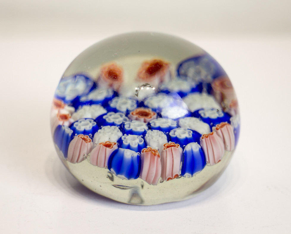 Miniature : Sulfure presse-papier "millefiori" - Murano (XX°s.)