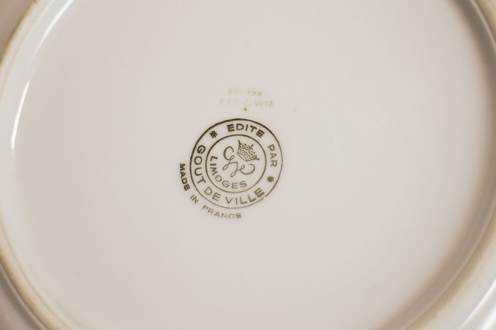 Miniature : Paire d'assiettes en Porcelaine de Limoges "Napoléon 1er et Joséphine"