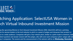 SelectUSA Women in Tech Inbound Investment Mission Pitching Session!