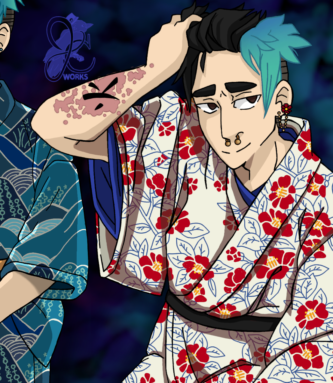 Kazuki in Kimonos Wallpaper