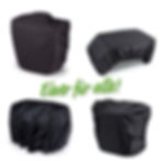 Regenschutz für Fahrradtasche schwarz, drei Version: Einzeltasche, Korb, Aufsatztasche