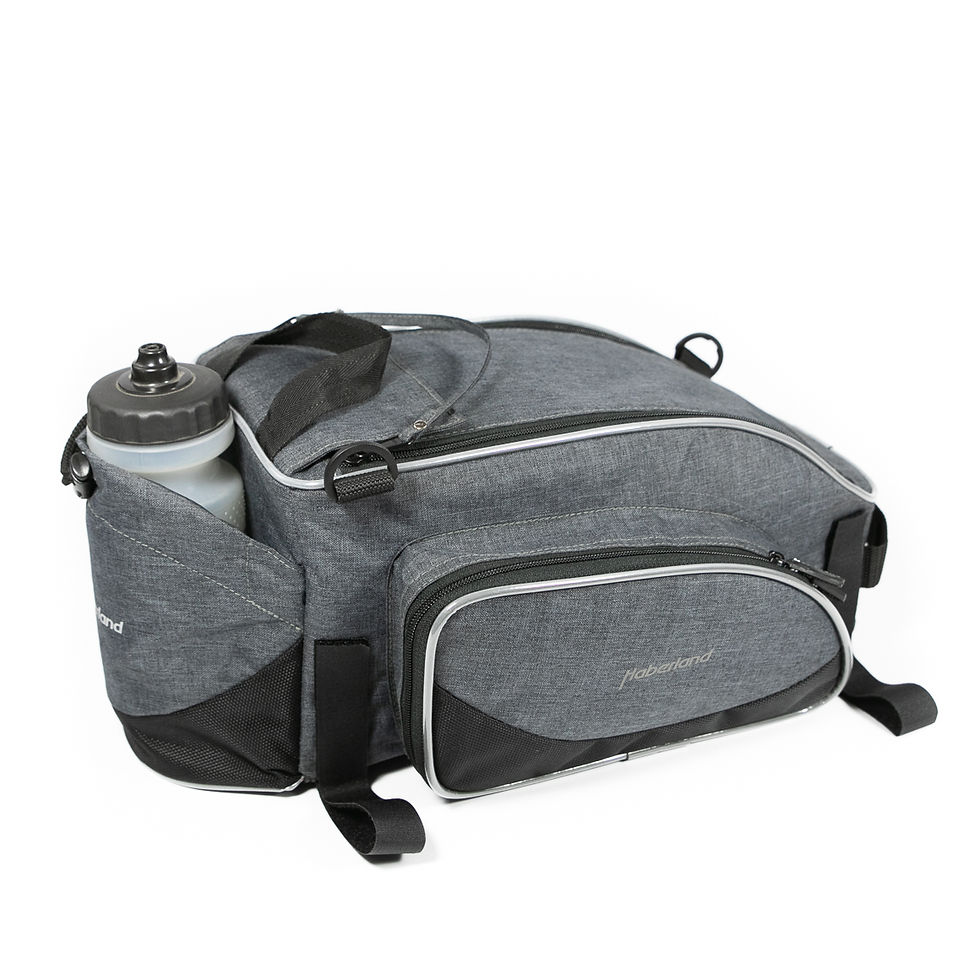 Miniaturbild: Gepäckträgeraufsatztasche Flexibag anthrazit, Klettbandbefestigung, Flexibag XL, leicht nach rechts gedreht