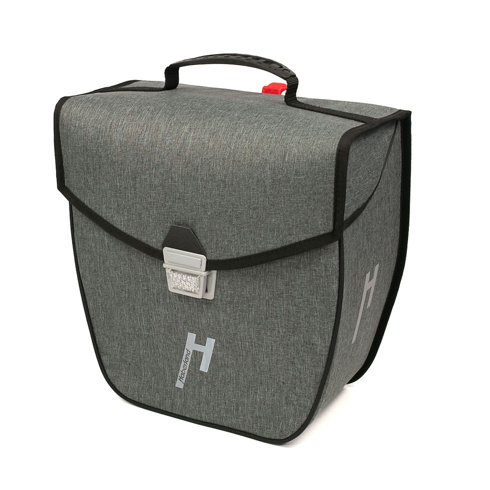 Miniaturbild: Einzeltasche 16 Liter Pur grau, mit reflektierendem Schloss und Logo, leicht nach links gedreht