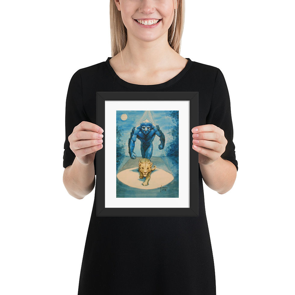 Thumbnail: A Lion on Bray Road- framed 8x10. 12x16