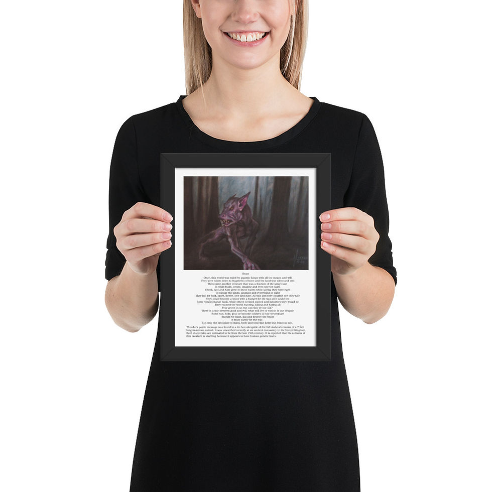 Thumbnail: Beast- framed 8x10, 16x20