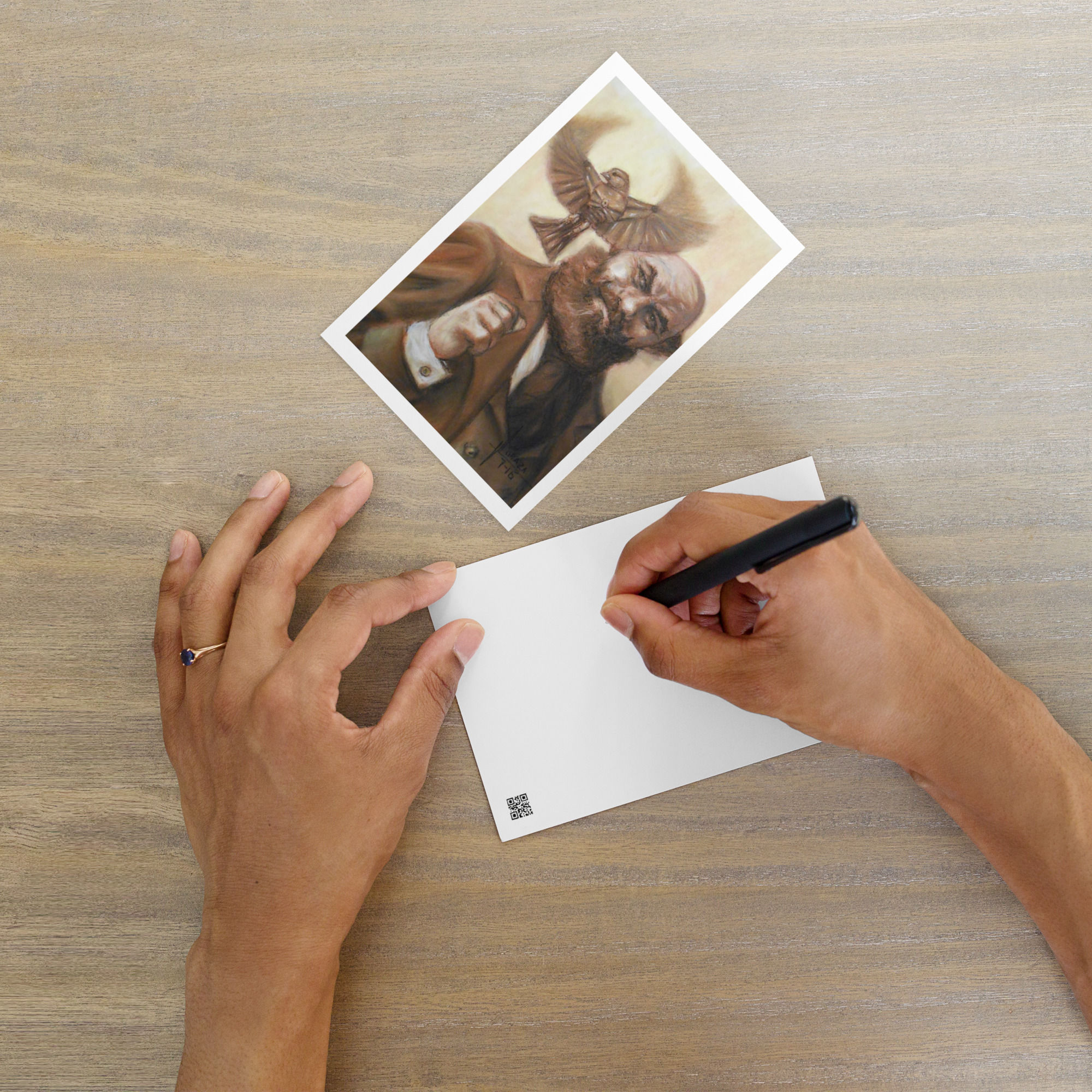 1875 Copper Sparrow Postcard