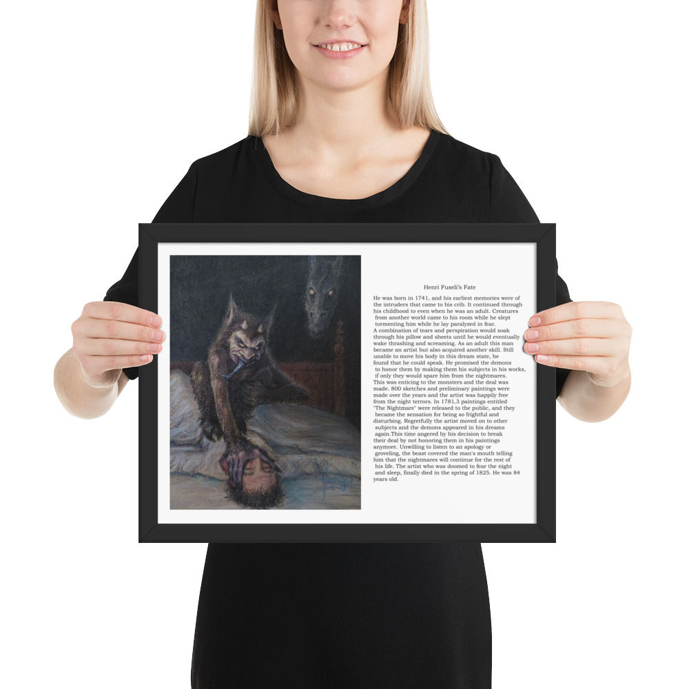 Henri Fuseli's Fate- framed 16x12, 24x18