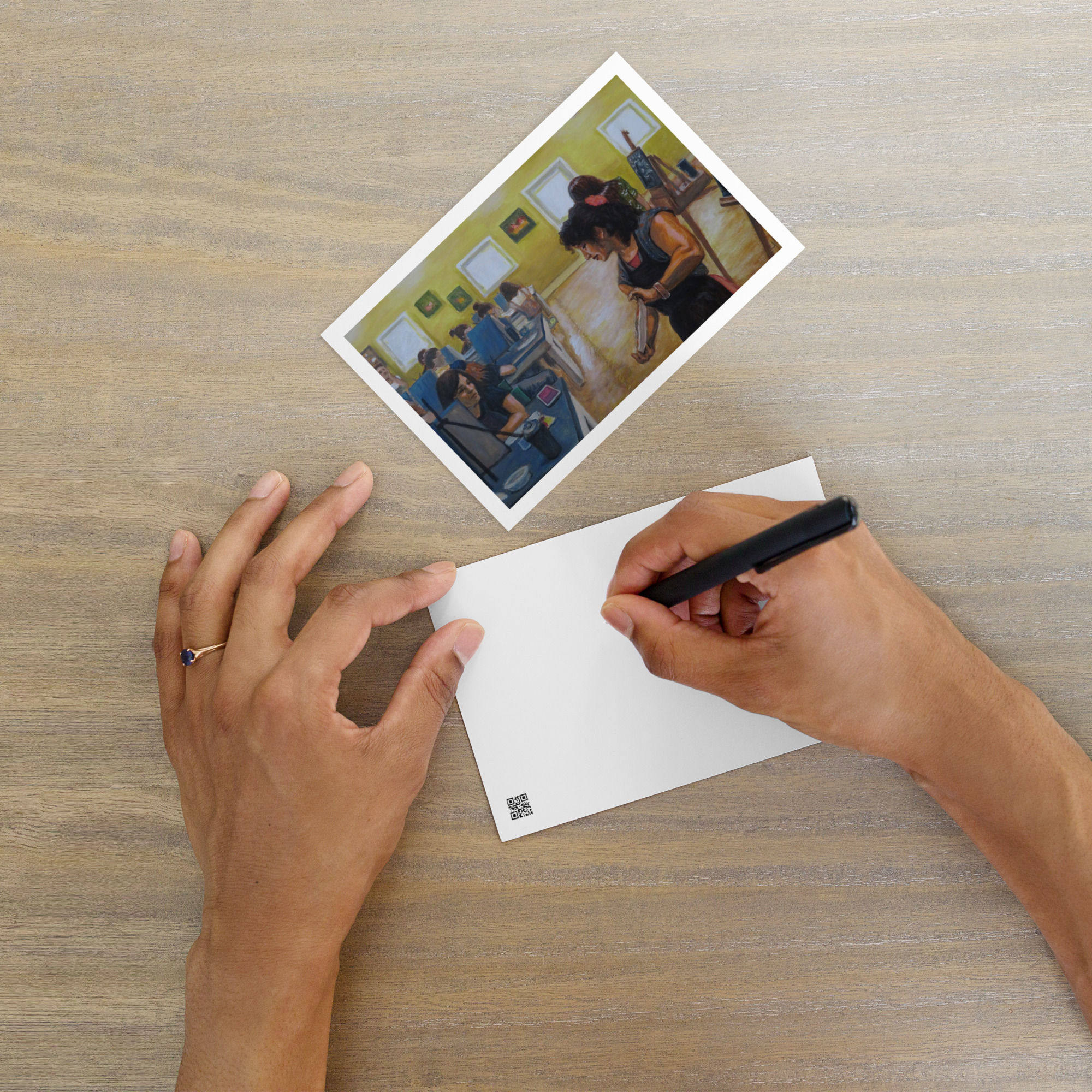 Farmhouse Painting Class Postcard