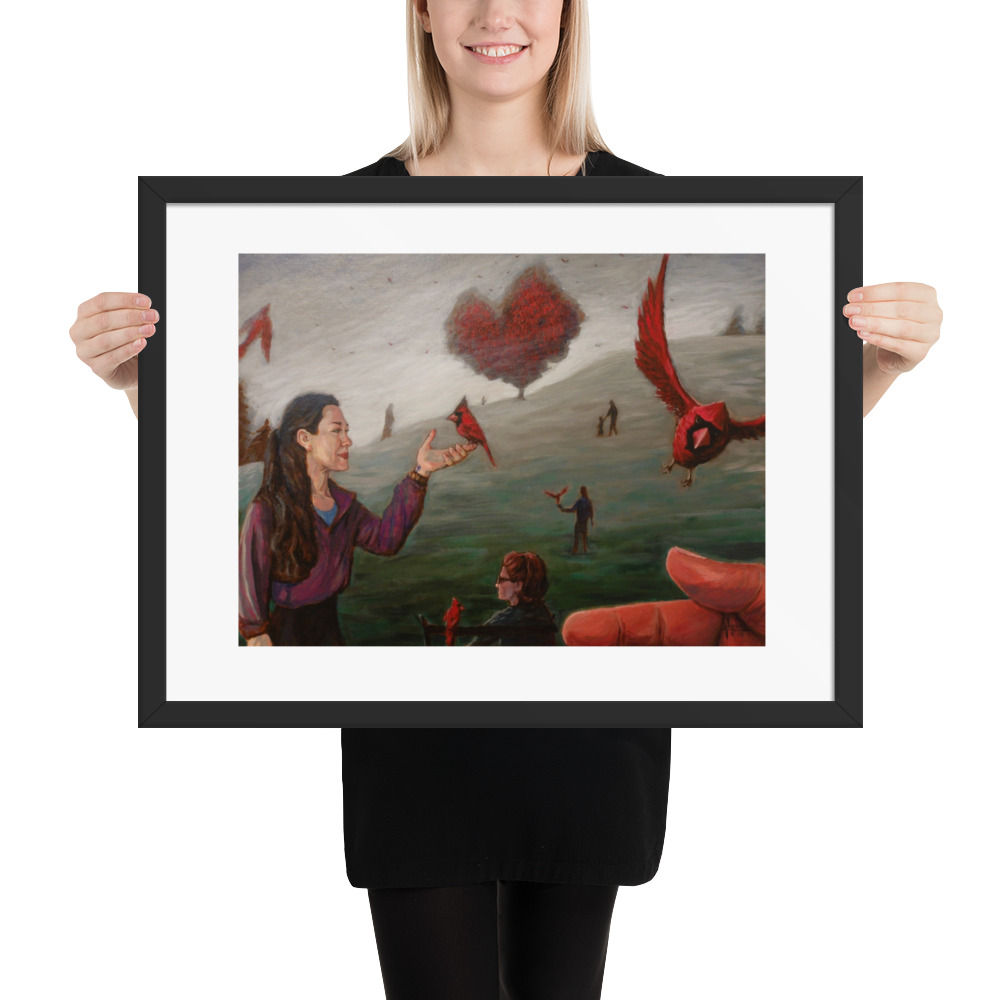 "Messenger's in the Mist- Framed Print, 11"x14", 18"x24"