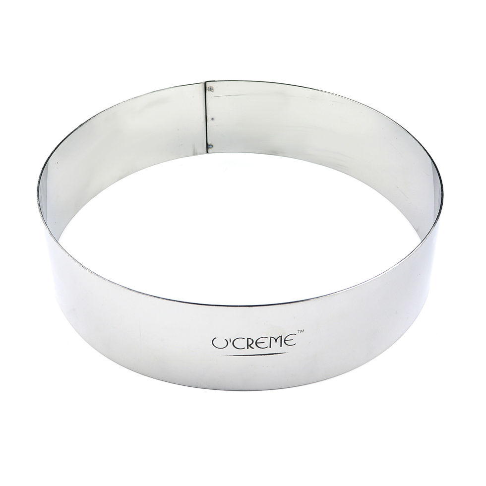 O'Creme Stainless Steel Round Cake Ring, 12" x 1-3/8" High