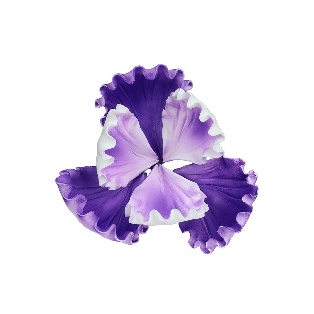 O'Creme Lavender Dutch Iris Gumpaste Flowers - Set of 3